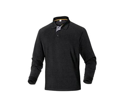 Polo a maniche lunghe Turino - 100% cotone - taglia XL - nero - Deltaplus - TURINNOXG - 3295249210274 - DMwebShop