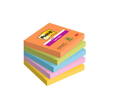Blocco Post it Super Sticky 654-5SS-BOOS - 76 x 76 mm - colori Boost - 90 fogli - conf. 5 pezzi - Post-it - 7100258933 - 4054596924192 - DMwebShop
