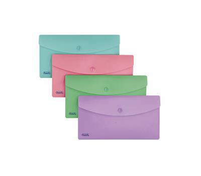 Buste con bottone - PPL - 9,9 x 21 cm - colori assortiti Pastel - conf. 5 pezzi - Favorit - 400151719 - 3045050459542 - DMwebShop