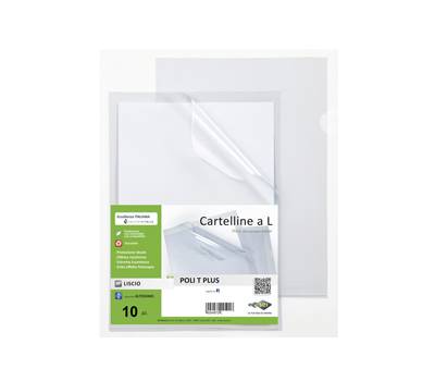 Cartelline a L Poli T Plus alto spessore PP - 30 x 42 cm - trasparente conf.10 pezzi - Sei Rota - 662332 - 8004972029689 - DMwebShop