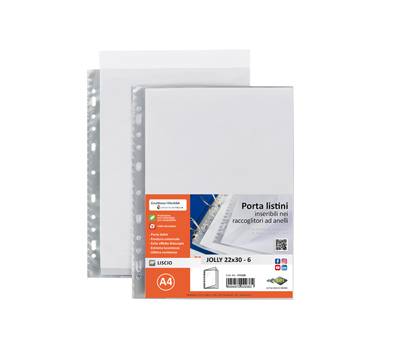 Portalistini Jolly - 6 buste - PP liscio - 22 x 30 cm - trasparente - Sei Rota - 573106 - 8004972029382 - DMwebShop