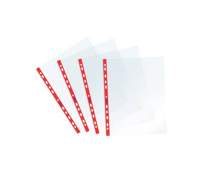 Buste forate Sprint con banda liscia - 22 x 30 cm - rosso - conf. 25 pezzi - Favorit - 400159688 - 8006779044414 - DMwebShop