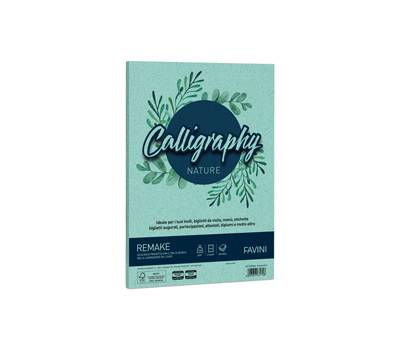 Carta Calligraphy Nature Remake - A4 - 120 gr - acquamarina - conf. 50 fogli - Favini - A69G664 - 8007057671728 - DMwebShop