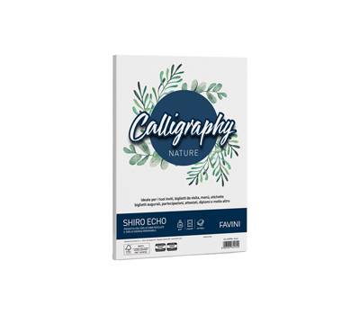 Carta Calligraphy Nature Shiro Eco - A4 - 120 gr - gesso - conf. 50 fogli - Favini - A690904 - 8007057615722 - DMwebShop