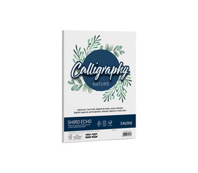 Carta Calligraphy Nature Shiro Eco - A4 - 250 gr - gesso - conf. 50 fogli - Favini - A69O914 - 8007057615753 - DMwebShop