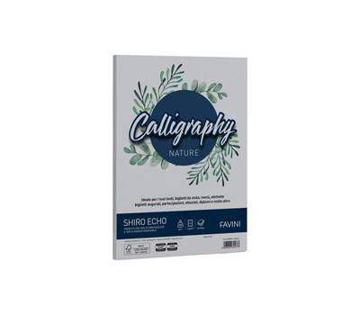 Carta Calligraphy Nature Shiro Eco - A4 - 250 gr - cenere - conf. 50 fogli - Favini - A69U914 - 8007057615777 - DMwebShop