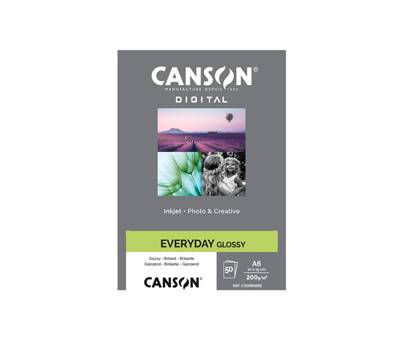 Carta Inkjet Everyday - 10 x 15 cm - 200 gr - 50 fogli - lucida - Canson - C33300S002 - 3148950065360 - DMwebShop