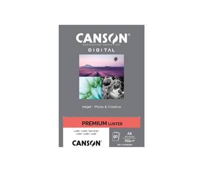 Carta Inkjet Premium - 10 x 15 cm - 255 gr - 50 fogli - lucida - Canson - C33300S009 - 3148950065735 - DMwebShop