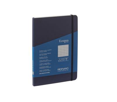 Taccuino EcoQua Plus - con elastico - rilegatura cucita - A5 - 5 mm - 80 fogli - blu scuro - Fabriano - 19621104 - 8001348220770 - DMwebShop