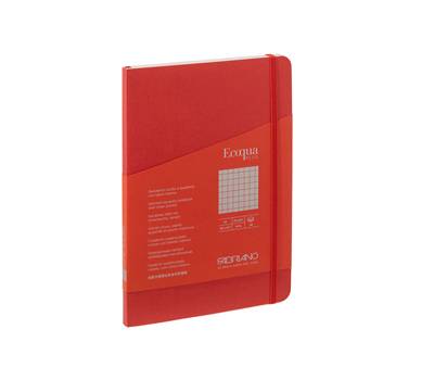 Taccuino EcoQua Plus - con elastico - rilegatura cucita - A5 - 5 mm - 80 fogli - lampone - Fabriano - 19621109 - 8001348220756 - DMwebShop