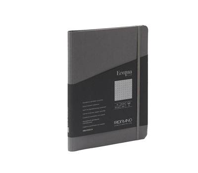 Taccuino EcoQua Plus - con elastico - spiralato - A5 - 70 fogli - puntinato - antracite - Fabriano - 19032101 - 8001348219163 - DMwebShop
