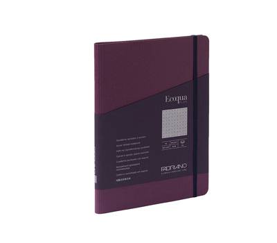 Taccuino EcoQua Plus - con elastico - spiralato - A5 - 70 fogli - puntinato - vino - Fabriano - 19032112 - 8001348219132 - DMwebShop