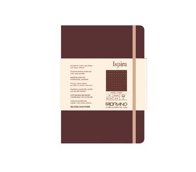 Taccuino Ispira - con elastico - copertina rigida - A5 - 96 fogli - puntinato - marrone - Fabriano - 19714807 - 8001348221333 - DMwebShop