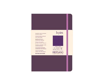 Taccuino Ispira - con elastico - copertina rigida - A5 - 96 fogli - puntinato - viola - Fabriano - 19714809 - 8001348221357 - DMwebShop