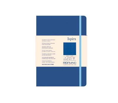 Taccuino Ispira - con elastico - copertina rigida - A5 - 96 fogli - puntinato - blu royal - Fabriano - 19714812 - 8001348221388 - DMwebShop
