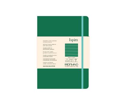 Taccuino Ispira - con elastico - copertina rigida - A5 - 96 fogli - righe - verde - Fabriano - 19714805 - 8001348221319 - DMwebShop