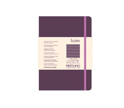Taccuino Ispira - con elastico - copertina rigida - A5 - 96 fogli - righe - viola - Fabriano - 19714803 - 8001348221296 - DMwebShop