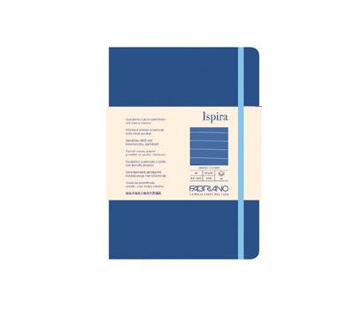Taccuino Ispira - con elastico - copertina rigida - A5 - 96 fogli - righe - blu royal - Fabriano - 19714806 - 8001348221326 - DMwebShop