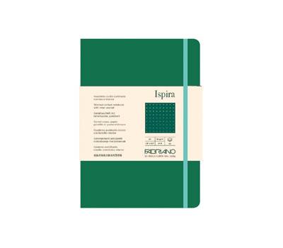 Taccuino Ispira - con elastico - copertina flessibile - A5 - 96 fogli - puntinato - verde - Fabriano - 19614811 - 8001348221258 - DMwebShop