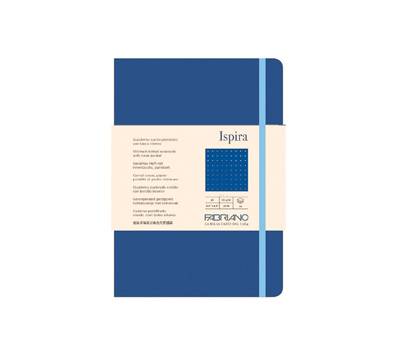 Taccuino Ispira - con elastico - copertina flessibile - A5 - 96 fogli - puntinato - blu royal - Fabriano - 19614812 - 8001348221265 - DMwebShop