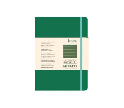 Taccuino Ispira - con elastico - copertina flessibile - A5 - 96 fogli - righe - verde - Fabriano - 19614805 - 8001348221197 - DMwebShop