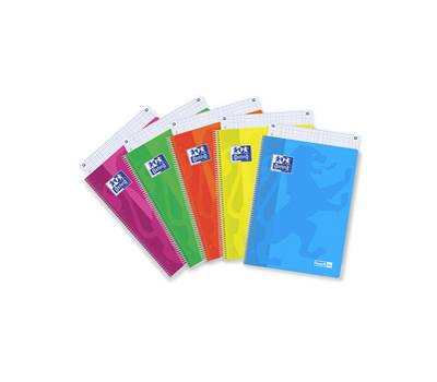 Maxiquaderno Neon On - spiralato - A4 - 4 mm - 90 gr - 120 fogli - colori assortiti - conf. 5 pezzi - Oxford - 400138971 - 8006779037904 - DMwebShop