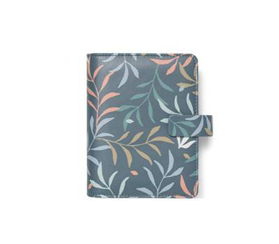 Organiser Botanical - f.to Pocket 146 x 128 x 36 mm - con cinturino - blu - Filofax - 22-022644 - 5059145482559 - DMwebShop