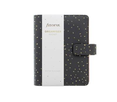 Organiser Confetti - f.to Pocket - 146 x 128 x 36 mm - con cinturino - nero - Filofax - 22-028724 - DMwebShop