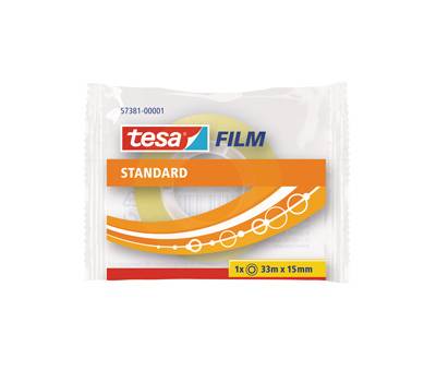 Nastro adesivofilm - 15 mm x 33 mt - trasparente - confezionato singolarmente - conf. 30 pezzi - Tesa - 57381-00001-02 - 4042448049636 - DMwebShop