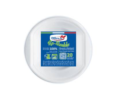 Scodella PS reuse - 630 ml - bianco - conf. 20 pezzi - Dopla - 08130 - 8005090016674 - DMwebShop