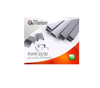 Punti metallici - 23/20 - scatola da 1000 pezzi - conf. 10 pezzi - Titanium - D1436 - 8025133122025 - DMwebShop Punti metallici - 23/20 - scatola da 1000 pezzi - conf. 10 pezzi - Titanium - D1436 - 8025133122025 - DMwebShop