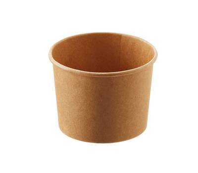 Coppetta gelato monouso rotonda diametro 8,5 cm 150 ml carta avana Leone H0802 - 26199