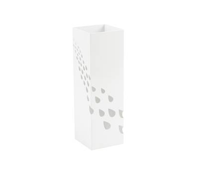 Portaombrelli 15,5 x 15,5 x 49 cm metallo verniciato fantasia gocce bianco - 25328