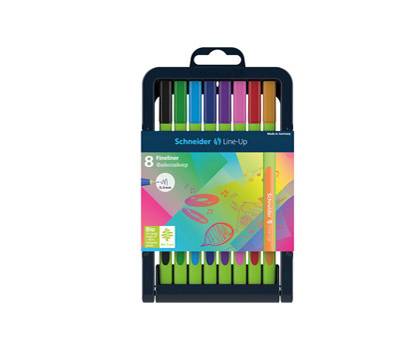 Fineliner Line-Up - punta 0,4 mm - colori assortiti - astuccio 8 colori - Schneider - P191098 - 4004675109170 - DMwebShop