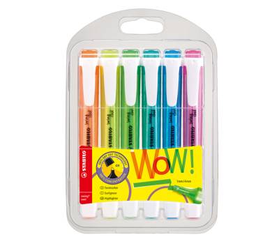 Evidenziatore Swing Cool Fluo - colori assortiti - conf. 6 pezzi - Stabilo - 275/6-3 - 4006381467285 - DMwebShop
