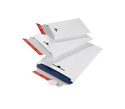 Busta a sacco - in cartone - chiusura autoadesiva - 210 x 265 x 30 mm - bianco - conf. 20 pezzi - Colompac - CP012.02 - DMwebShop