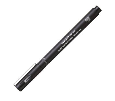 Pin fineliner - punta 0,9 mm - nero - conf. 12 pezzi - Uni Mitsubishi - M PIN109 N - 4902778254707 - DMwebShop