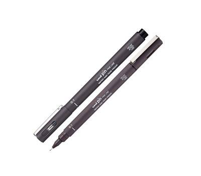 Pin fineliner - punta 0,1 mm - grigio scuro - conf. 12 pezzi - Uni Mitsubishi - M PIN101 GRS - 4902778230756 - DMwebShop