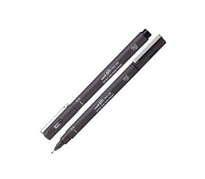 Pin fineliner - punta 0,5 mm - grigio scuro - conf. 12 pezzi - Uni Mitsubishi - M PIN105 GRS - 4902778230787 - DMwebShop