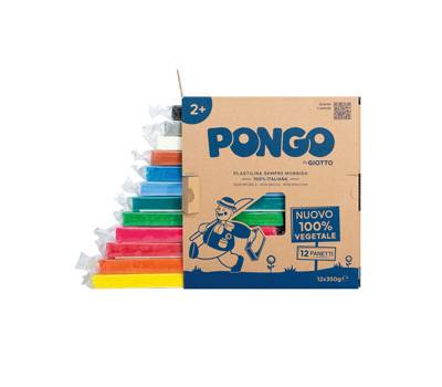 Pasta Pongo panetto 350 gr - colori assortiti - conf. 12 pezzi - Giotto - F603600 - 8000144008452 - DMwebShop