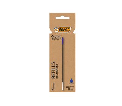 Refill sfera Cristal Re'New - punta 1 mm - blu - blister 3 pezzi - Bic - 503838 - 3086123681446 - DMwebShop