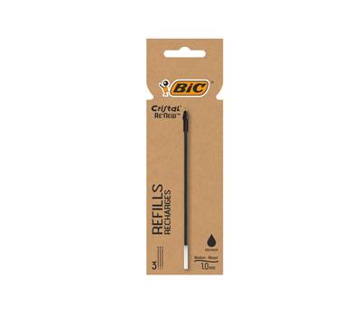 Refill sfera Cristal Re'New - punta 1 mm - nero - blister 3 pezzi - Bic - 503839 - 3086123681453 - DMwebShop