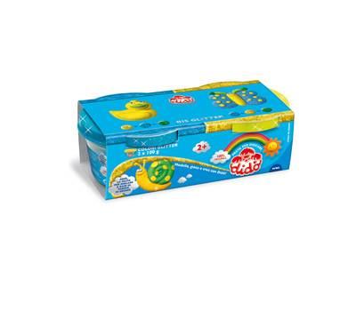 Pasta Glitter - 100 gr - giallo-azzurro - conf. 2 pezzi - Dido - 396701 - 8000144396702 - DMwebShop