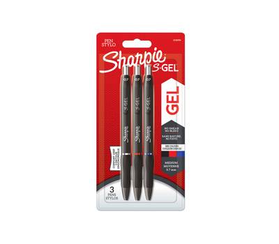 Penna gel a scatto - punta 0,7 mm - nero-blu/rosso - conf. 3 pezzi - Sharpie - 2136596 - 3026981365966 - DMwebShop