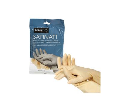 Guanti in lattice - satinati - taglia M/7 - bianco - blister 2 pezzi - Perfetto - 0400B - 8000957040021 - DMwebShop