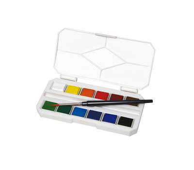 Acquerelli On the Go - conf. 12 pezzi + pennello + tavolozza - Dom - 11475 - 8004957114751 - DMwebShop