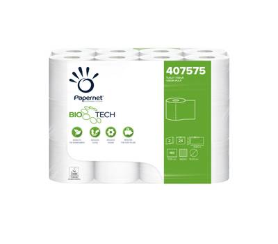 Carta igienica classica BioTech - 2 veli - 19,8 mt - 180 strappi - pacco 24 rotoli - Papernet - 407575 - 8024929475758 - DMwebShop