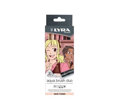 Pennarello Aqua Brush Duo - skin tones - conf. 6 pezzi - Lyra - L6521062 - 4084900610213 - DMwebShop