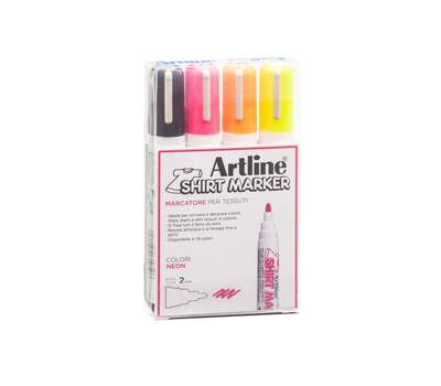 Marcatore per tessuto - punta tonda 2 mm - colori assortiti - conf. 4 pezzi - Artline - A EKT2/4W1 - 8007404258244 - DMwebShop