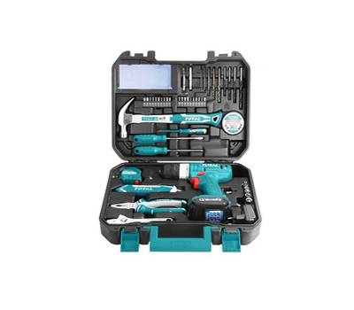 Valigetta - con trapano avvitatore - 127 accessori - Total - 811760420 - 6925582199406 - DMwebShop